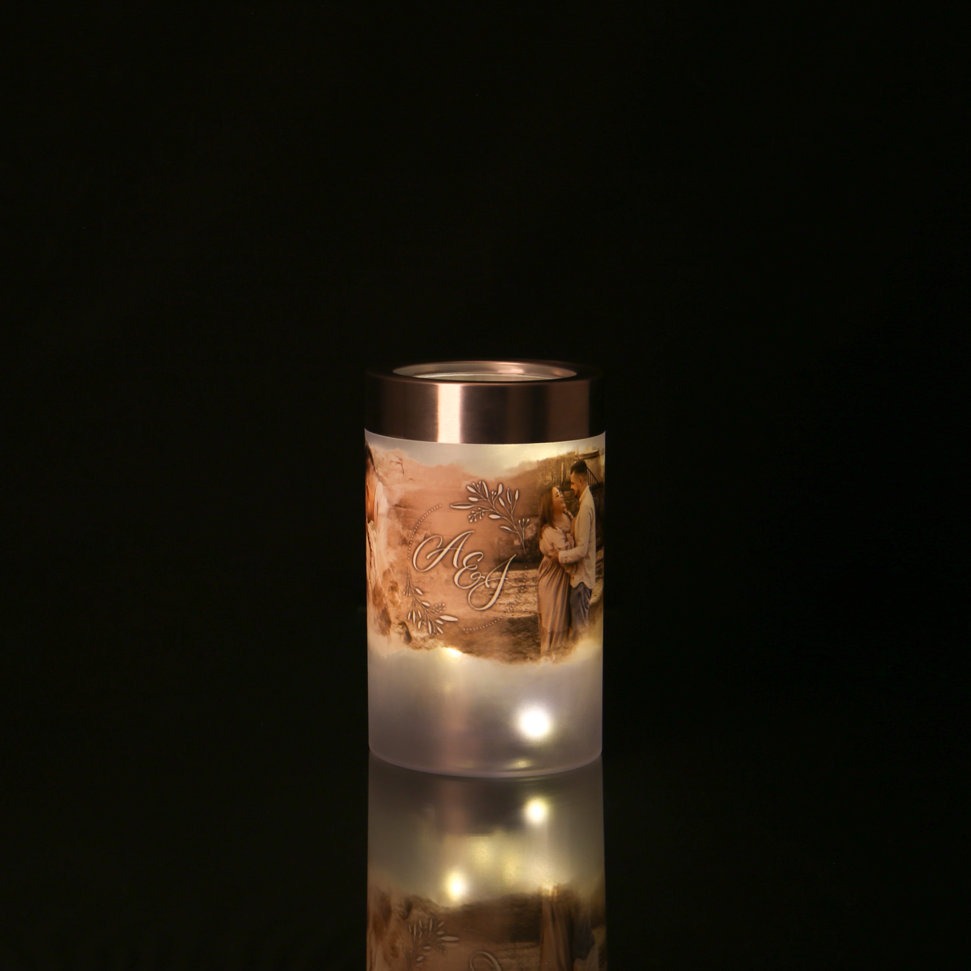 Bedruckter Kunststoff-Flaschenkühler mit Lichterkette